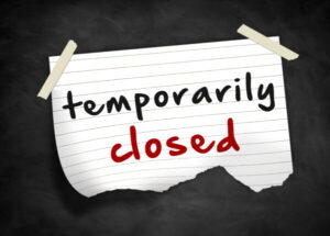 temporarily closed note